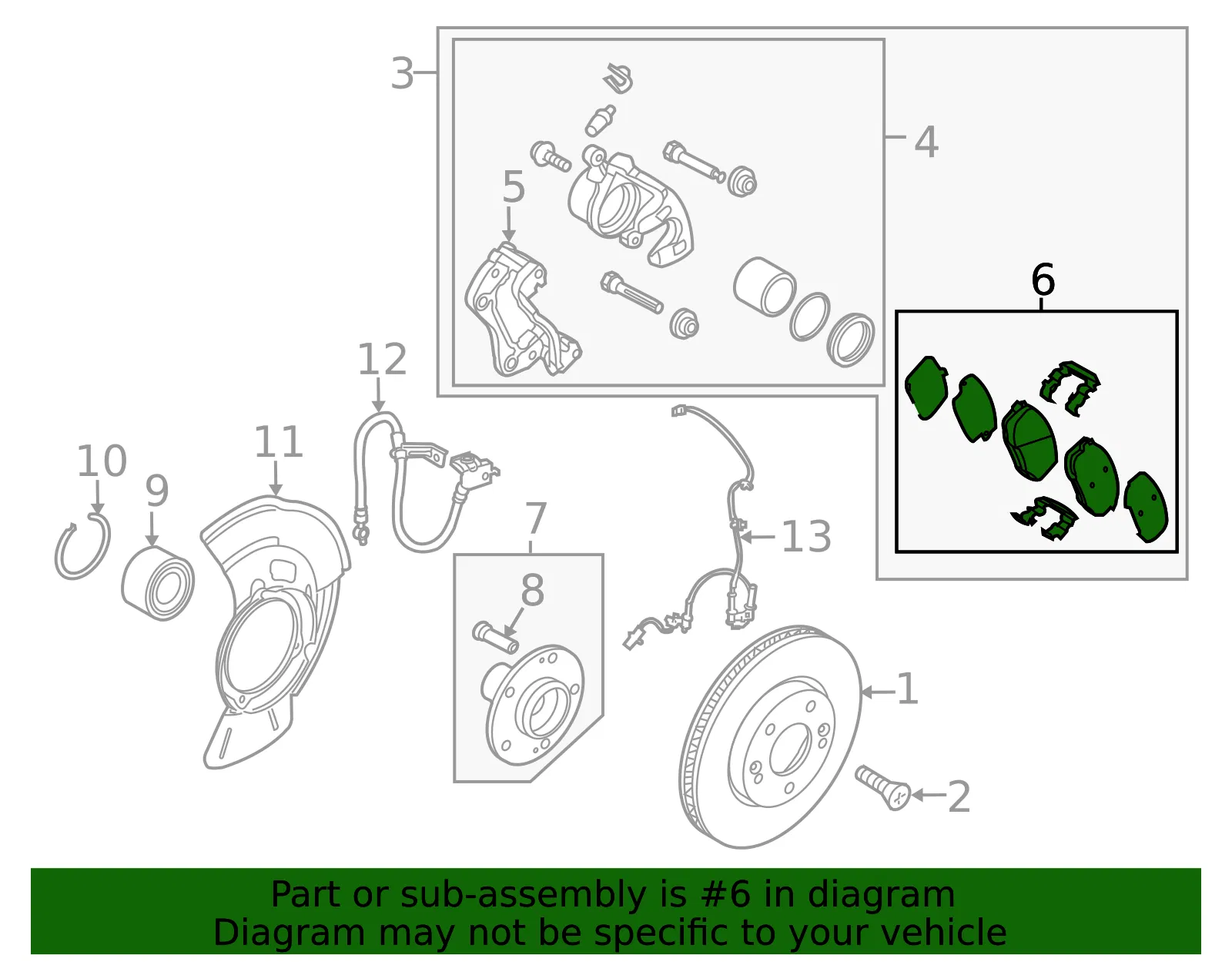 Brake Pads Front - Kia (58101-A7A21) - view 2